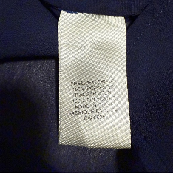 RW&CO. Navy Sheer Blouse - Picture 4 of 4